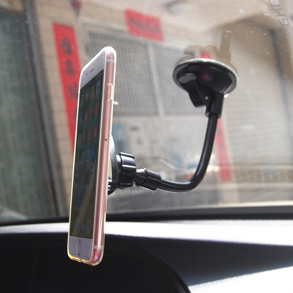 One hand Windshield Black Magnetic Car Phone Holder