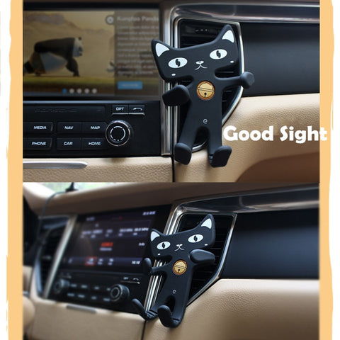 Cute Cat Flexible Soft Car Holder